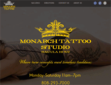 Tablet Screenshot of monarchtattoohawaii.com